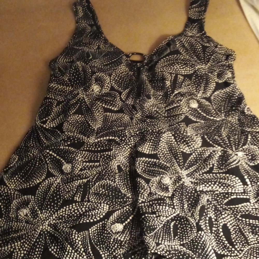 Black and white bathing suit
